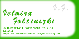velmira foltinszki business card